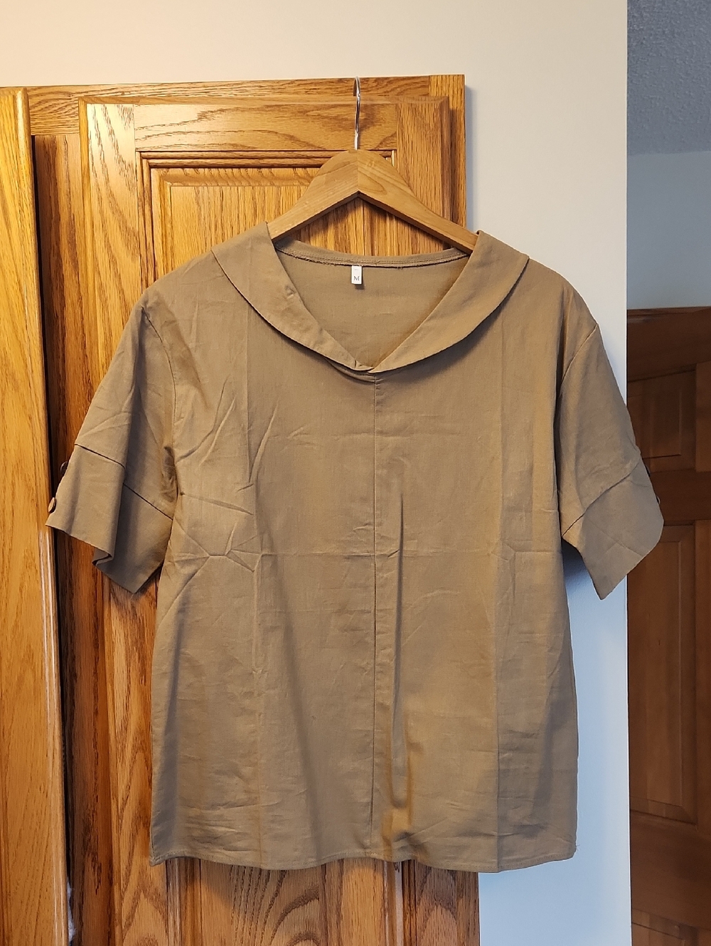 Amazon Women's Short Sleeve Collar Blouse